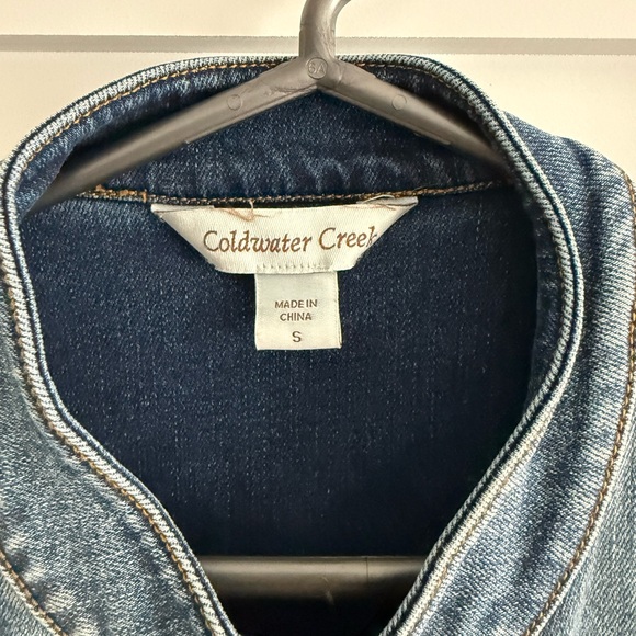 Coldwater Creek Classic peplum denim Jacket - Picture 3 of 4